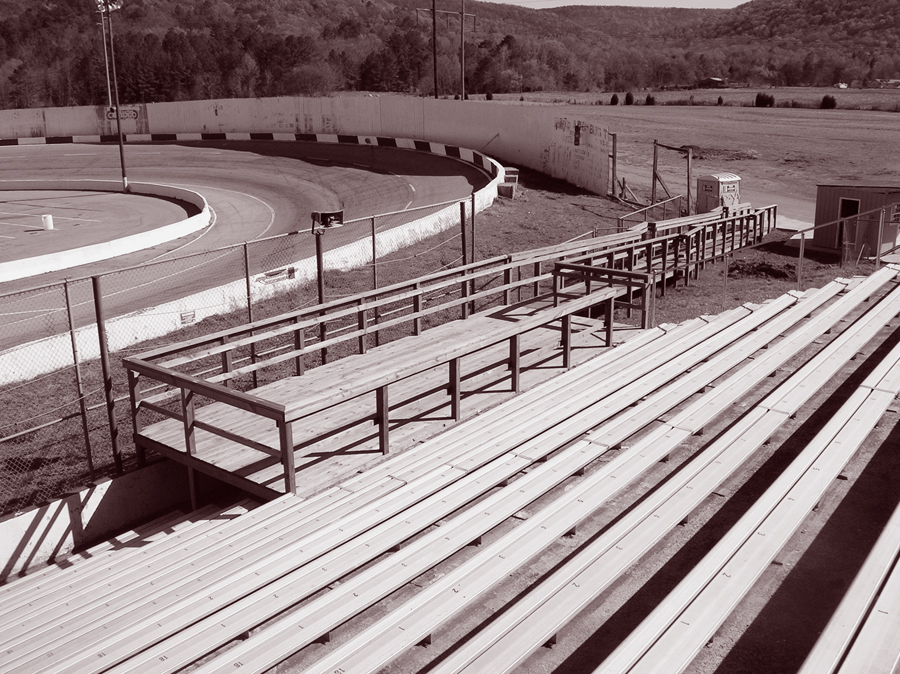 Photo of a ramp and accessible seating at the Huntsville Speedway in Huntsville, Alabama