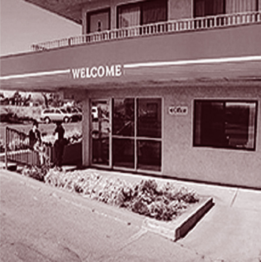 Photo of the front entrance of a Motel 6