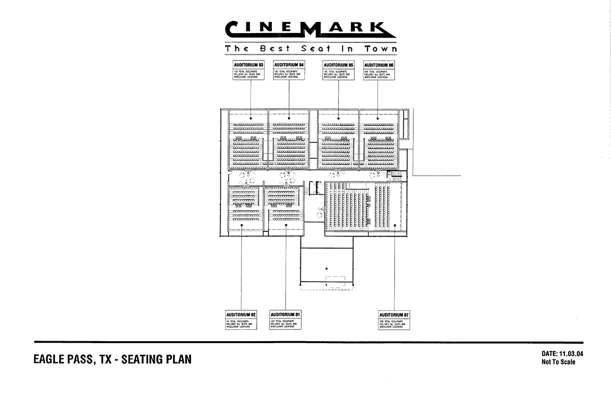 Cinemark 7, Eagle Pass, TX Seating Plan