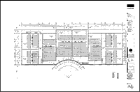 Seating plan for a 8-auditoria theater complex, Cinemark 8, Helena, Montana.