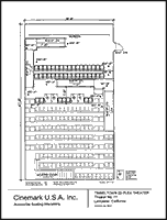 Seating plan for Tinseltown 22, Lancaster, California, Auditorium 17.