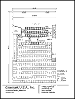 Seating plan for Tinseltown 20, Louisville, Kentucky, Auditorium 13.