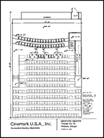 Seating plan for Medford Center, Medford, Oregon, Auditorium 10.