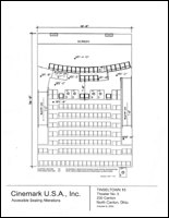 Seating plan for Tinseltown 15, North Canton, Ohio, Auditorium 5.