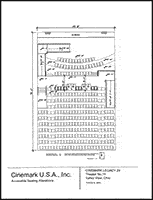Seating plan for Cinemark Legacy 24, Valley View, Ohio, Auditorium 15.