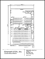 Seating plan for Cinemark Legacy 24, Valley View, Ohio, Auditorium 17.