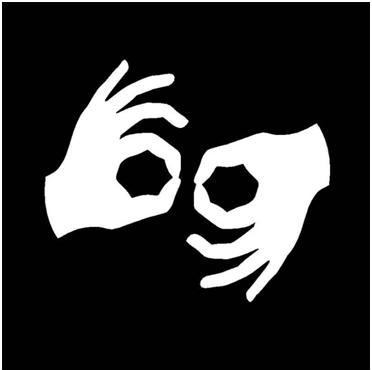 symbol to indicate the availability of sign language interpreters