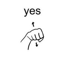 sign language symbol for yes