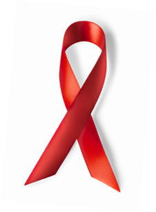 red ribbon graphic