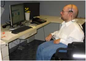 photograph of an Accessibility Specialist at work
