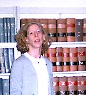 Jackie Okin in law school library