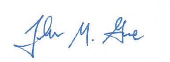 signature of John Gore