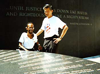 Bill Lann Lee visits Civil Rights Memorial
