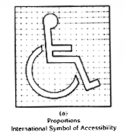 Fig. 43(a) Proportions: International Symbol of Accessibility