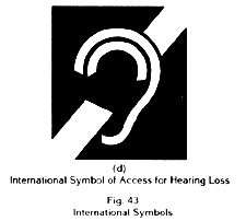 Fig. 43(d) International Symbol of Access for Hearing Loss