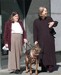 photo of women with service animal and second woman