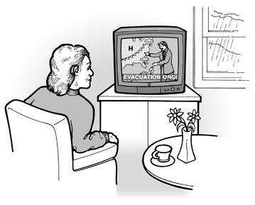 image of woman who is deaf watching television