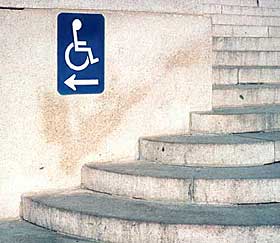 Directional Signage at steps