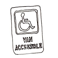 Van accessible parking signs should be used to designate van accessible parking locations