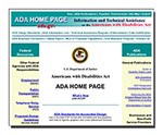 a image of the ada.gov home page
